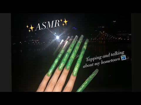 ASMR talking about my home town Cincinnati (tapping&talking)