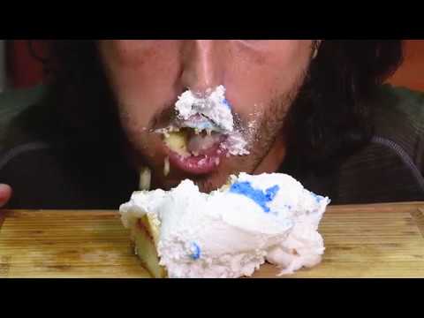 ASMR NO HANDS CAKE  MESSY EATING * Pastel Con Guava * 먹방