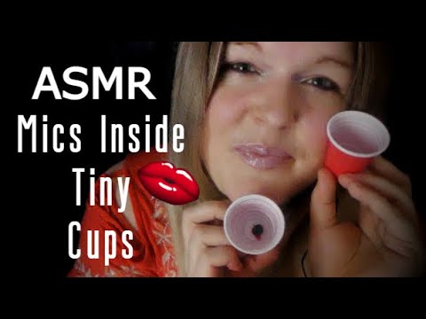 ASMR | INTENSE Mouth Sounds Inside Tiny Cups W/ Tapping, Soft Speaking.