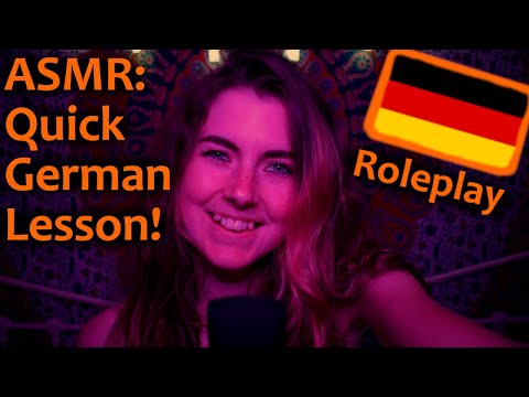 ASMR: Teaching You A Little Bit Of German! Mini German Lesson Roleplay ~~Whispered~~