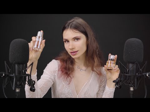 ASMR - Glass Tapping With Fingernails (perfume triggers, no talking)