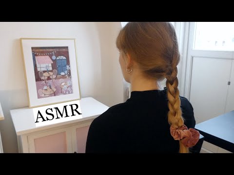 ASMR whispered hair play with brushing, styling and scratching sounds 💕 (DANSK ASMR)
