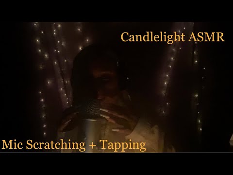 ASMR | By Candlelight | Mic Scratching + Breathing + Inaudible Whispers