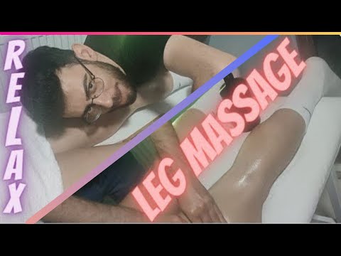 ASMR LEG AND BACK MASSAGE RELAXING MASSAGE AMAZING MASSAGE #relax #asmr #back #leg
