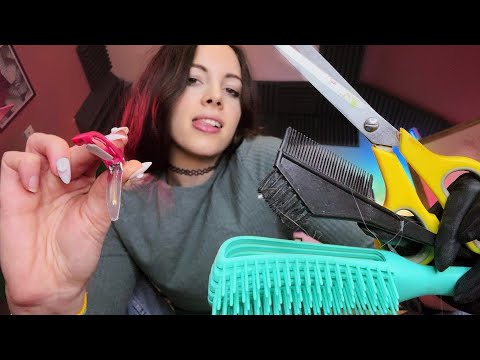 FAST AGGRESSIVE ASMR ⚡ The Wildest Chaotic Haircut Ever ✂️