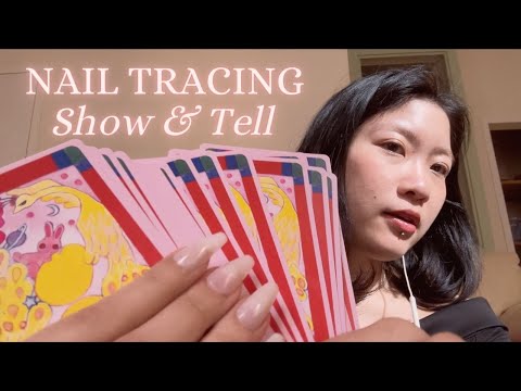 ASMR NAIL TRACING Tarot Card (Show and Tell)
