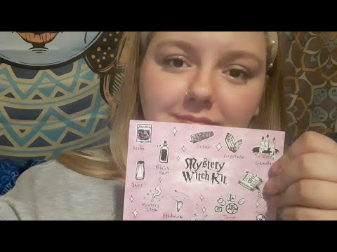 ASMR- Mystery Witch Kit Unboxing (crystals, candles, etc.)