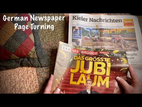 ASMR Newspapers From Germany! (No talking only) Page turning of crinkly newspapers & ads/flyers.