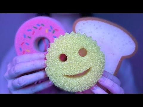 ASMR Loud, Fast and Aggressive Sponge Scratching for the Background No Talking