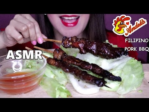 Filipino Pork Barbecue | ASMR Eating No Talking | Hungry Bunny