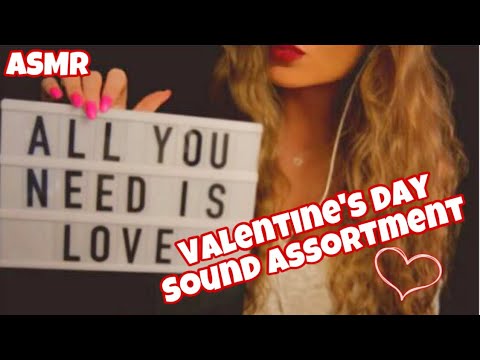 Valentine's Day Sound Assortment ASMR (Tapping, Scratching, Whispering, Spray Bottle)