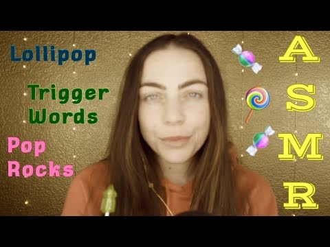 ASMR 🍭 Lollipop + Pop Rocks + A -Z Trigger Words! Tingly Wet Mouth Sounds!