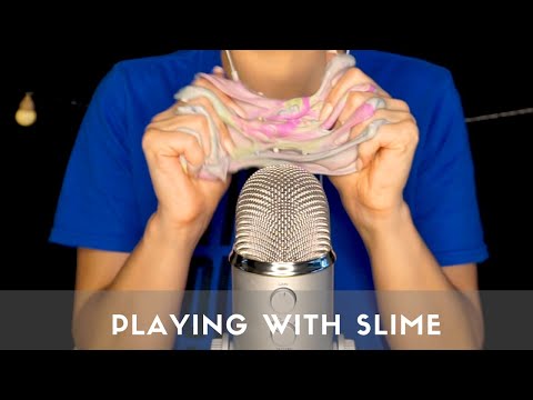 ASMR 💤 Playing with slime 😜 Sticky & slimy sounds