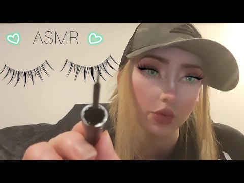 ASMR 1 MINUTE doing your eyeliner and mascara