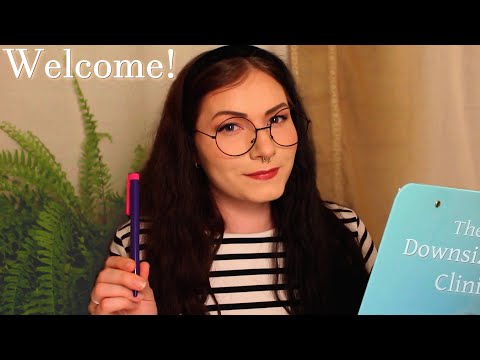 Downsizing Clinic Check-In (ASMR Roleplay, soft spoken, typing)
