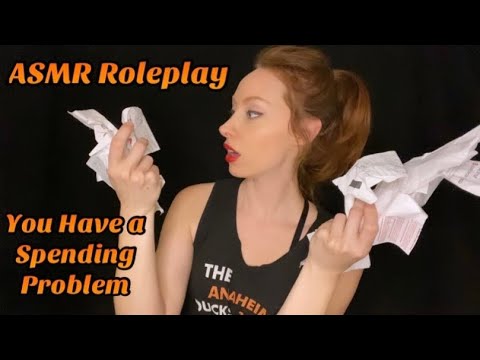 ASMR Roleplay - You’re Spending Too Much! | Crinkling Paper Receipts | Whispers