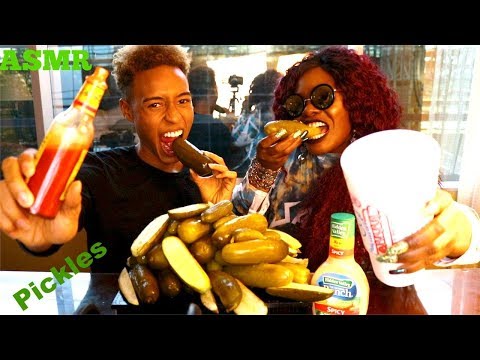 Spicy Pickle ASMR Mouth Sounds | Ice/Pickles Mukbang 😜Sonic