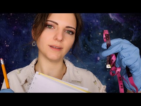 ASMR | Measuring and Sketching You 📏 Unintelligible Whispering 📏 Crinkly Shirt and Glove Sounds