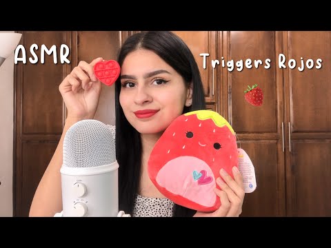 ASMR | triggers de color rojo 💌 #asmr