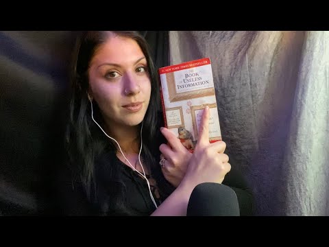 ASMR whispering random facts from a book