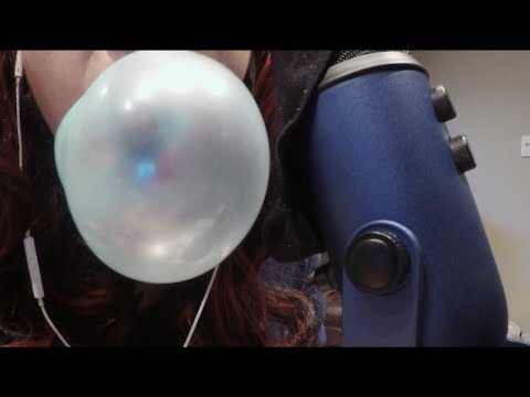 ASMR Blowing Huge Bubbles / Juicy Gum Chewing