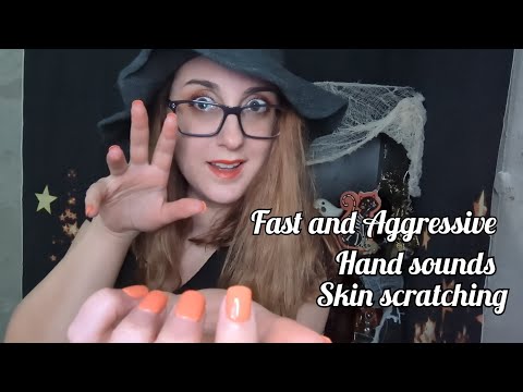 ASMR Fast and Aggressive Hand Sounds + Skin Scratching