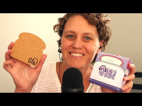 Gibi ASMR Toaster Coaster Unboxing and Whispered Life Update | Cork Tapping & Scratching