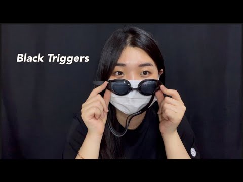ASMR KOREAN : BLACK 30 TRIGGERS / tapping scratching