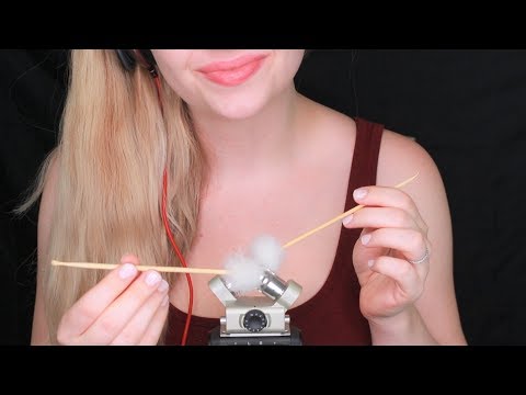 ASMR Tingly Ear Cleaning | Japanese Feather Picks, Q-Tips, Mic Touching (no talking)
