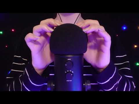 ASMR - Slow Microphone Tapping (With Windscreen & Soft Rain Sounds) [No Talking]