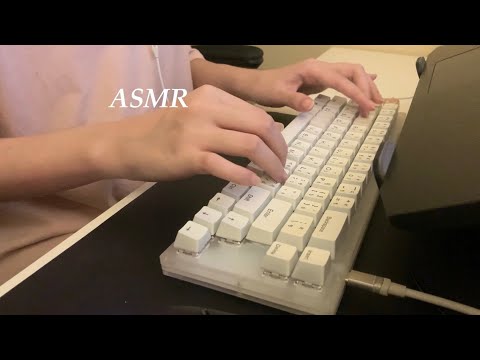 ASMR mechanical keyboard typing  / study with me  1 hour  (no talking) / Gateron Red Switch