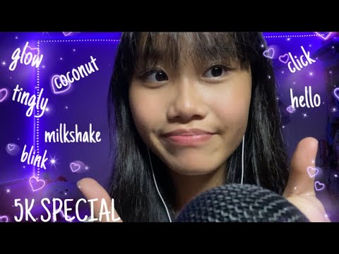 ASMR your favourite trigger words💗(5k special)