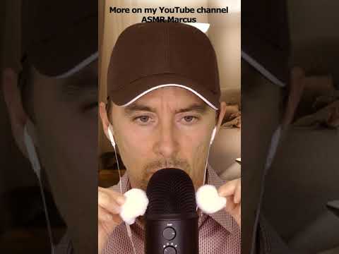 ASMR Cotton Wool Gently Brushing Over Microphone #short