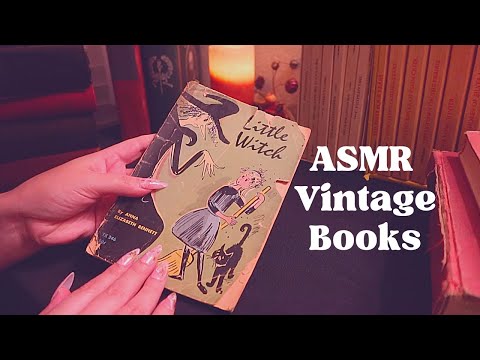 ASMR Vintage Book Collection📚🕯🍂 {soft-spoken} crinkly page flipping + cozy book sounds