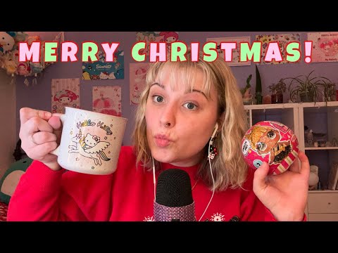 ASMR Show and Tell What I got For Christmas + Opening Hatchimals and LOL Surprise dolls🎄🎁🎅🏻
