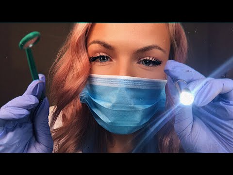 ASMR DENTAL EXAM ROLEPLAY (VIDEO EDIT) Inaudible Whispers, Latex Gloves, Scratching