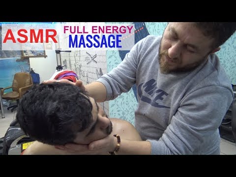 ASMR TURKISH MASSAGE BARBER = NECK CRACK = TOKSEN =kafa sırt kol masajı= head back arm face massage