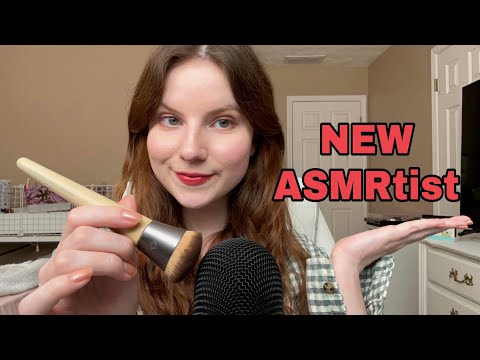 New ASMRtist Tries ASMR (Tapping, Scratching, Personal Attention, and Makeup Triggers)