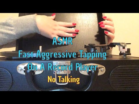 ASMR Fast Aggressive Tapping On A Record Player (No Talking)