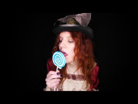 ASMR | Licking A Big Blue Spiral Lollipop (No Talking) | Eating Sounds