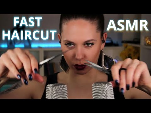 ASMR fast and aggressive haircut for maximum tingles ✂