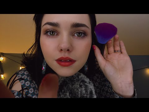 ASMR Personal Attention For Self Love 💕 Brushing your face & whispering you to sleep 💤