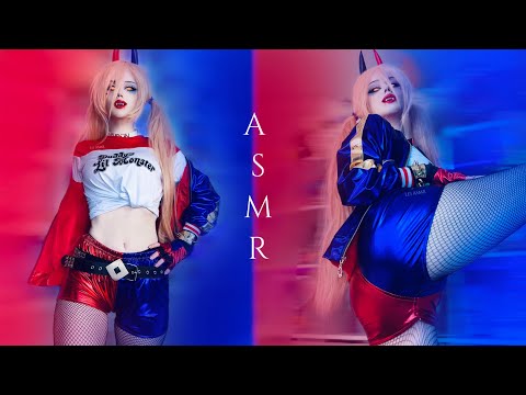 ♡ ASMR Power x Harley Quinn Scratching Pantyhose & Cloth ♡