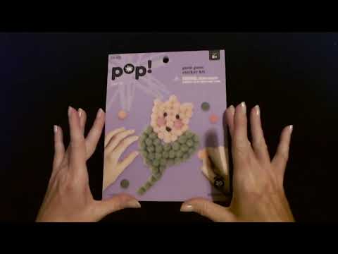 ASMR | Doing a Pom-Pom Flower Craft (Soft Spoken)