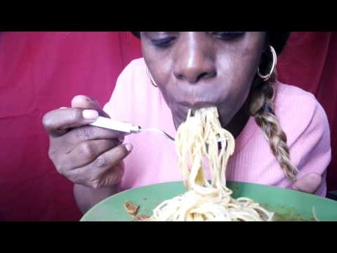 ASMR Eating Spaghetti Whispers | Mukbang