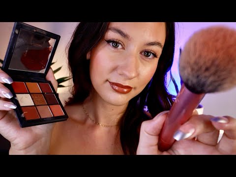 ASMR Doing Your Makeup Roleplay ❤️ up close personal attention, layered sounds + tapping