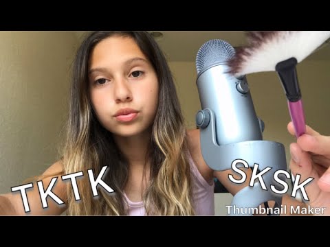 Asmr Hand Movements And Saying TKTK And  SKSK+brushing your face!