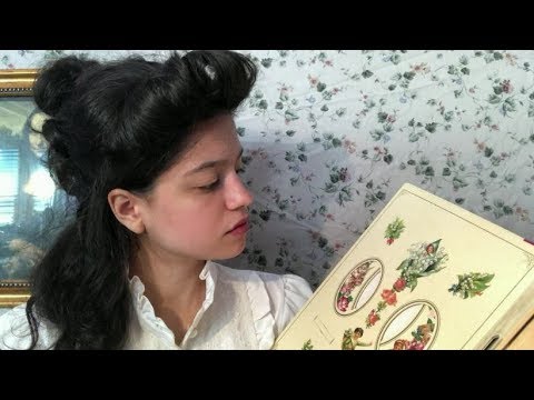 1900s ASMR~ Scrapbooking with a  Gibson Girl (plucking + tapping)