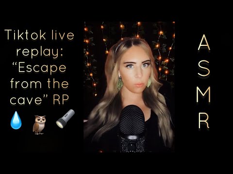 ASMR “Escape from the cave” Tiktok LIVE replay (tapping, scratching, web, water, bugs, & more) 🫠