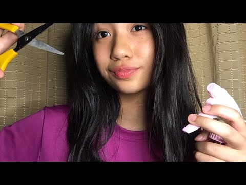 ASMR ~ Haircut Roleplay (Personal Attention, Combing, Invisible Spray Water)